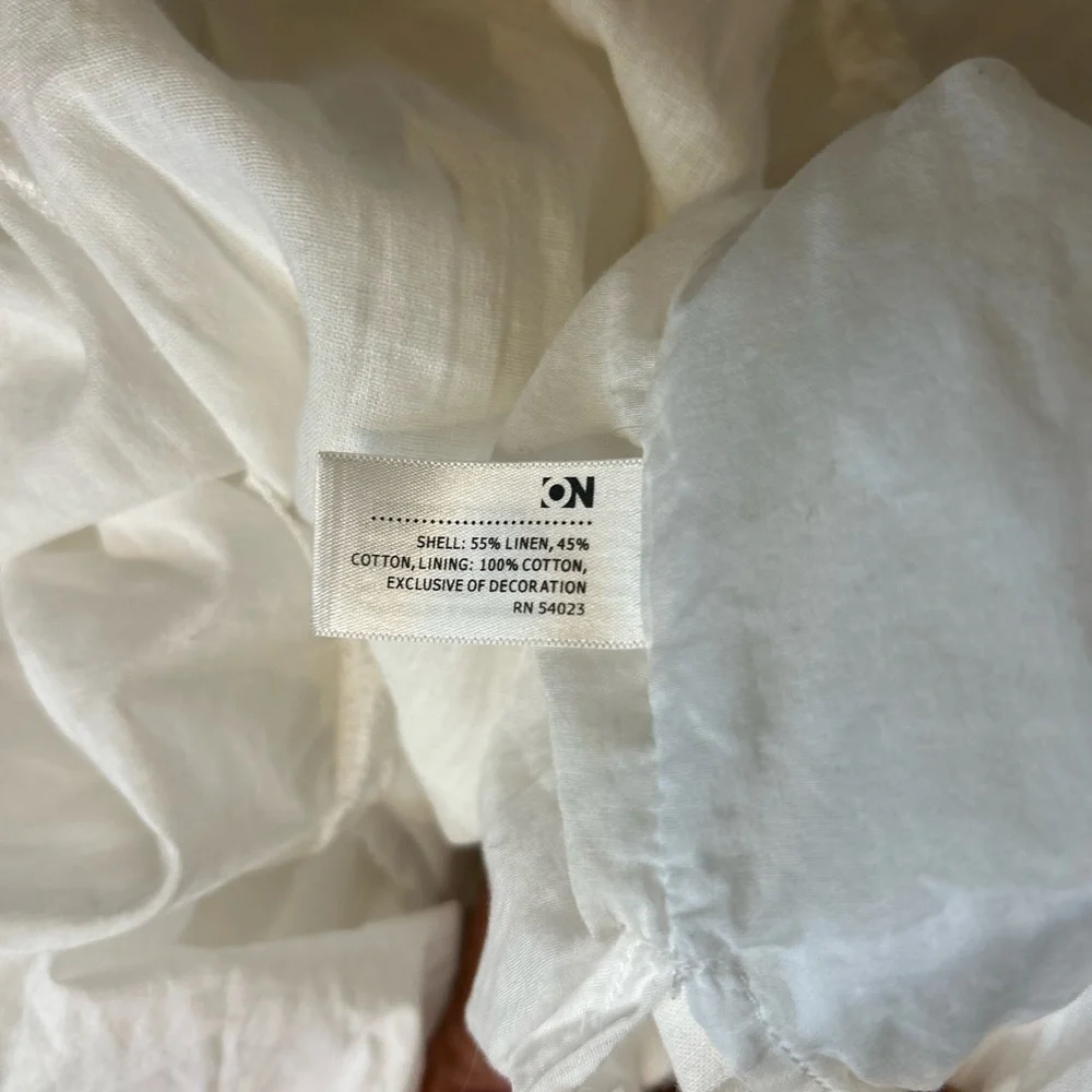 Old Navy Cotton/Linen Blend White Maxi Halter Dress, XL - Picture 6 of 6